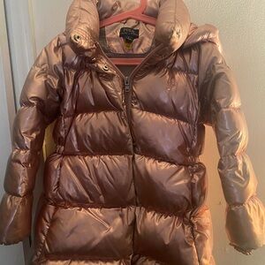 Polo by Ralph Lauren Kids Rose Gold Shiny Puffer Coat